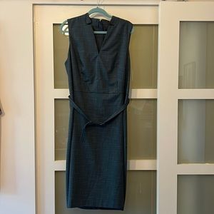 NWT Size 16T Ann Taylor Belted Crosshatch Sheath Dress